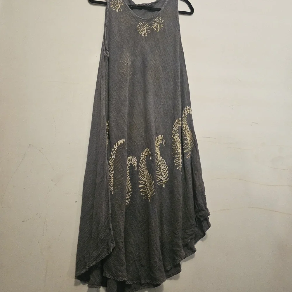 Ingear Women's Resort Flower Printed Maxi Dress‎ Boho Vacation One Size